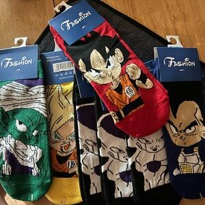 Anime Character Socks Set - Multicolor